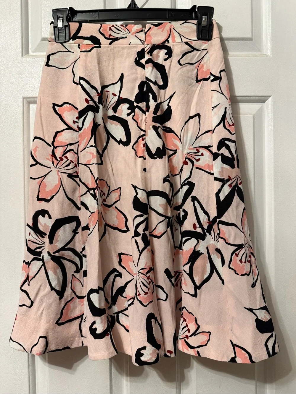 Kate Spade New York Floral A-Line Skirt Pink Black White Size 16